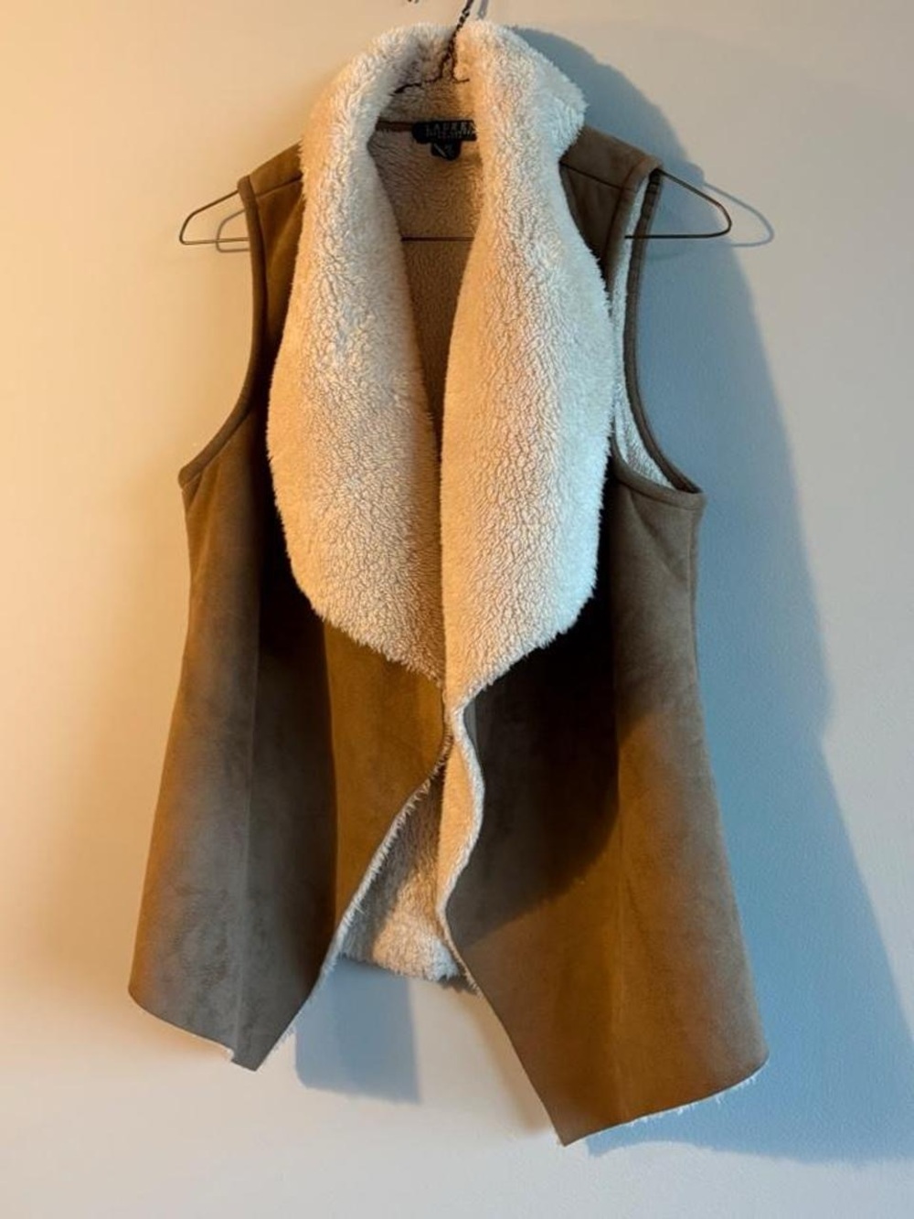 Ralph Lauren Vest with Cream Sherpa Collar